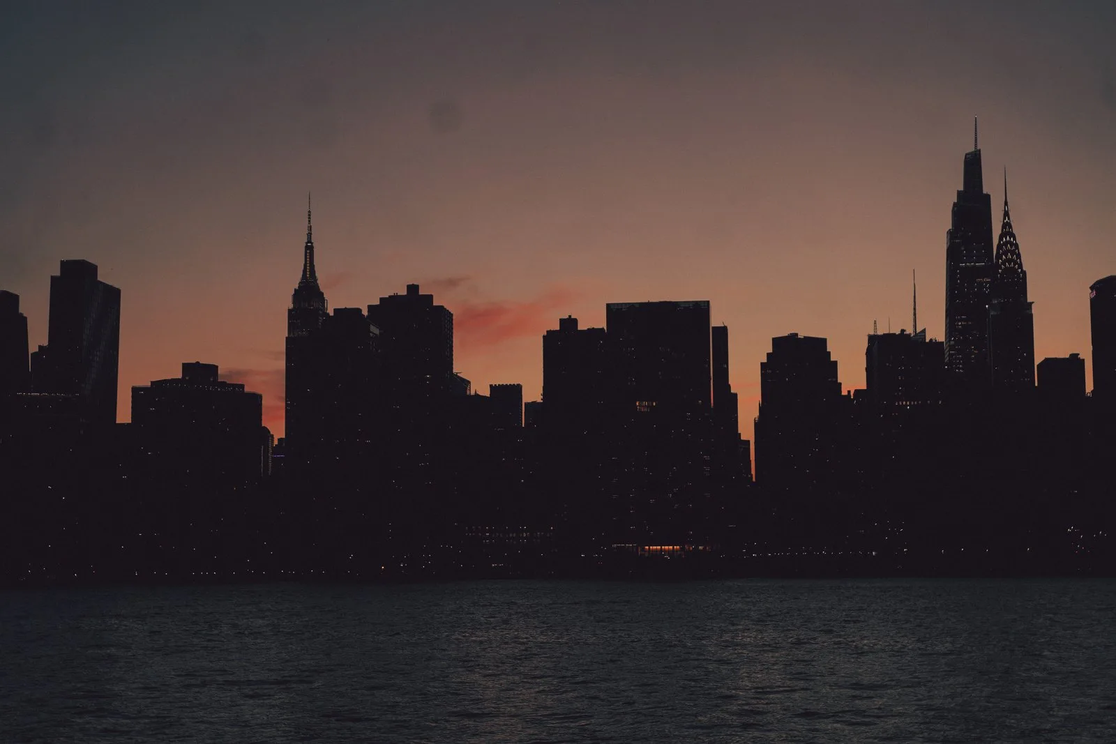 The Midtown skyline from Long Island City at dusk