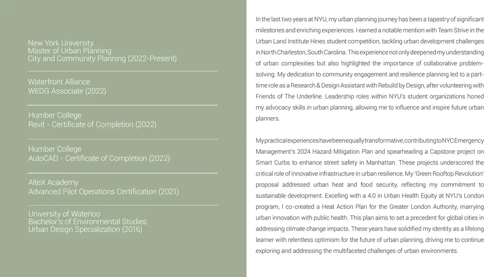 Portfolio page 3: Education