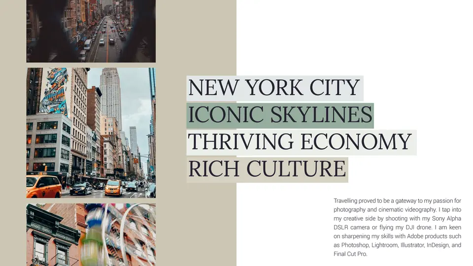 Portfolio page 4: New York City