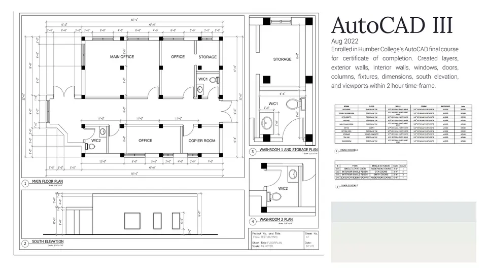 Portfolio page 17: AutoCAD III