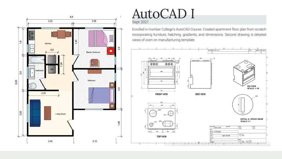 Portfolio page 20: AutoCAD I