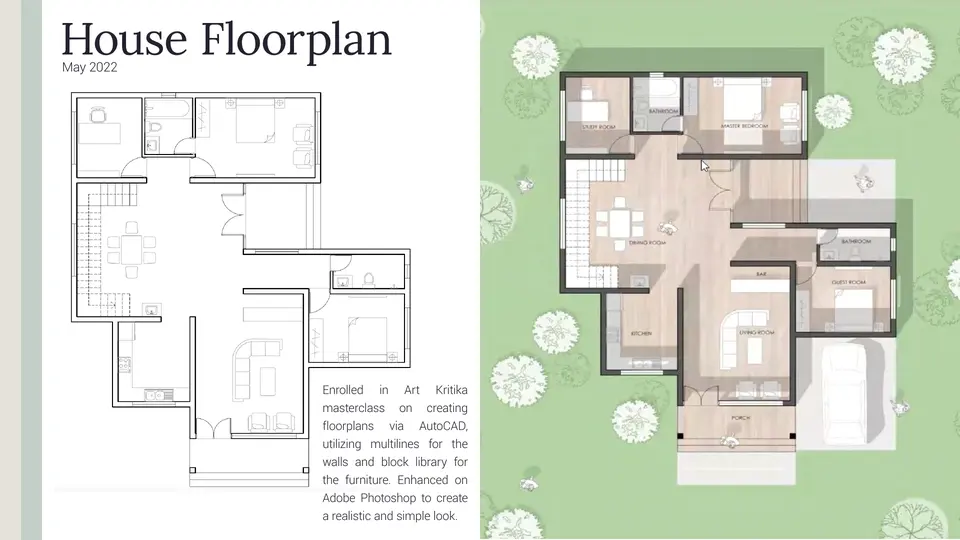 Portfolio page 22: House Floorplan