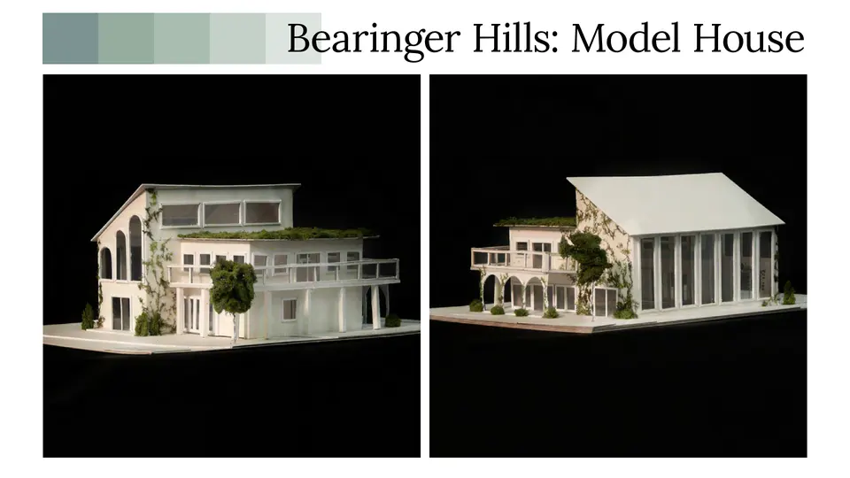 Portfolio page 28: Bearinger Hills: Model House