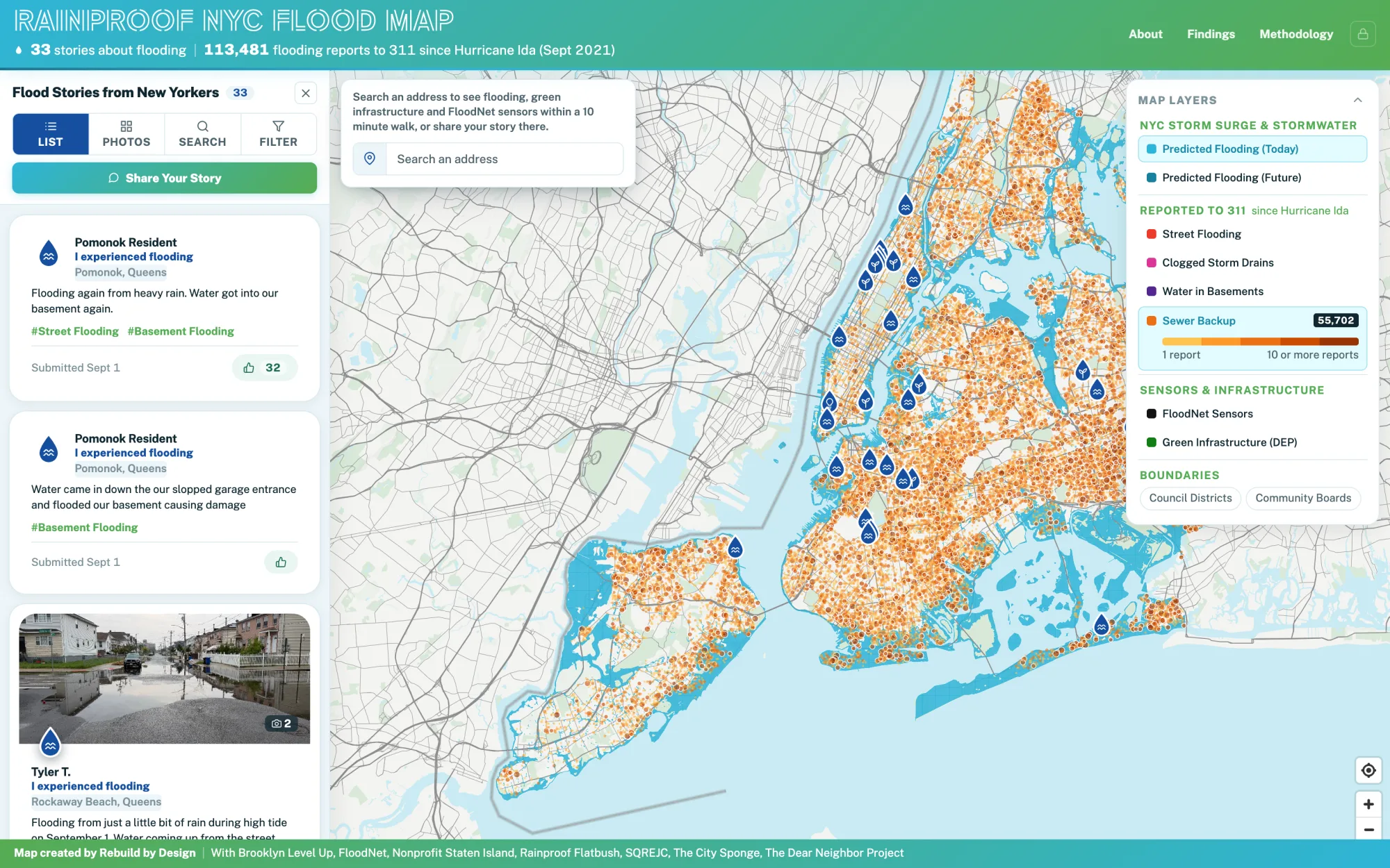 Rainproof NYC Flood Map
